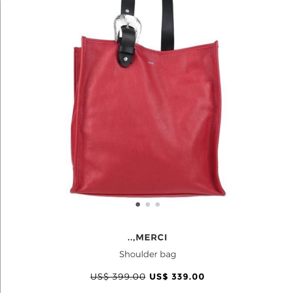 Merci leather tote bag NWT - Picture 4 of 10